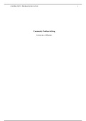 Community Problem Solving.docx    Community Problem-Solving  University of Phoenix    Community Problem-Solving  Problem-solving can be considered terminology that illustrates more than the prevention and elimination of crimes (Moore, 1998). Additionally,