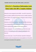 CISA Ch 5 - Protection of Information Assets Study Guide with 100% Complete Solutions