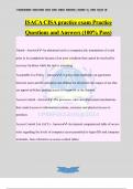 ISACA CISA practice exam Practice Questions and Answers (100% Pass)