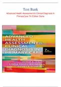 Advanced Health Assessment & Clinical Diagnosis In Primary Care TEST BANK  7th Edition  by Dains|| LATEST UPDATE 2024