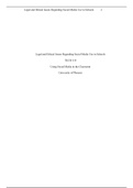 Legal and Ethical Issues Regarding Social Media Use in Schools.docx    Legal and Ethical Issues Regarding Social Media Use in Schools   TECH 519   Using Social Media in the Classroom  University of Phoenix   Yoder v. University of Louisville  The case of 