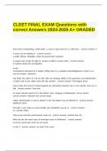 CLEET FINAL EXAM Questions with correct Answers 2024/2025 A+ GRADED.