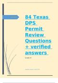 84 Texas DPS Permit Review Questions + verified answers