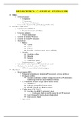 NR 340 CRITICAL CARE FINAL STUDY GUIDE (LATEST UPDATE)