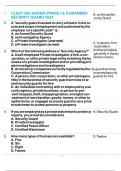 CLEET Oklahoma Phase I & II Unarmed Security Guard Test Questions with correct Answers ( A+ GRADED 100- VERIFIED).