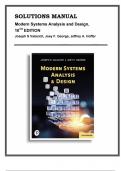 Solutions Manual For Modern Systems Analysis and Design, 10th Edition, Joseph S Valacich, Joey F. George, Jeffrey A. Hoffer, 9780138180447