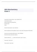 NSU Biochemistry Exam Questions and Answers