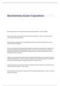 Biochemistry Exam 4 Questions and Correct Answers