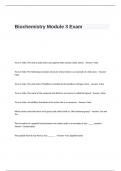 Biochemistry Module 3 Exam Questions and Answers