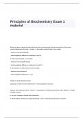 Principles of Biochemistry Exam 1 material -Questions and Answers