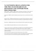 VA TATTOOING REGULATIONS FOR THE PMU STATE BOARD EXAM QUESTIONS AND ANSWERS WITH SOLUTIONS 2024