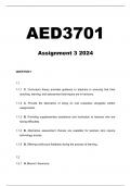 AED3701 Assignment 3 Solutions Semester 2 2024