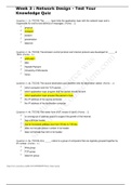 MIS 589 Week 3 : Network Design - Test Your Knowledge Quiz With Answers  2021/2022