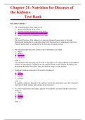 NR 228/ NR228 CHAPTER 21 NUTRITION FOR DISEASES OF THE KIDNEY. TEST BANK. QUESTIONS AND ANSWERS.