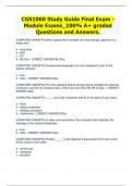 CGS1060 Study Guide Final Exam - Module Exams_100% A+ graded Questions and Answers.