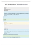 BIO 250L Microbiology Midterm Exam {2020} | BIO250L Microbiology Midterm Exam - A Grade