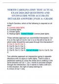 NORTH CAROLINA DMV TEST ACTUAL EXAM 2024-2025 QUESTIONS AND STUDYGUIDE WITH ACCURATE DETAILED ANSWERS | PASS A+ GRADE