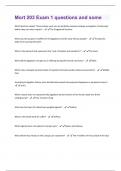 Mort 203 Exam 1 Questions And Answers Graded A+