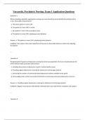 Varcarolis, Psychiatric Nursing: Exam 1 Application Questions