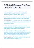 CCEA A2 Biology The Eye 2024 GRADED A+