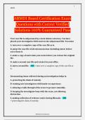 ABMDI Board Certification Exam Questions with Correct Verified Solutions 100% Guaranteed Pass