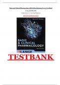 TEST BANK Katzung s Basic and Clinical Pharmacology, 16th Edition by Todd W. Vanderah, Chapters 1 - 66