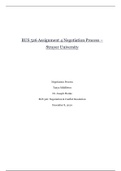 BUS 526 Assignment 4 Negotiation Process – Strayer University | BUS526: Negotiation & Conflict Resolution {2020}