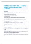 TESTOUT SECURITY PRO // COMPTIA SECURITY+ QUESTIONS AND ANSWERS