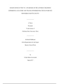 Scowsmith_Spring 2019_Masters Thesis | MAKING SENSE OF THE 70%: AWARENESS OF THE ADVERSE CHILDHOOD EXPERIENCE (ACE) SCORE AND TRAUMA-INFORMED PRACTICES OF SERVICE PROVIDERS IN BUTTE COUNTY