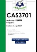 CAS3701 Assignment 10 (QUALITY ANSWERS) 2024