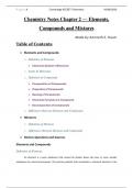 Summary Cambridge IGCSE Chemistry -  Chapter 2