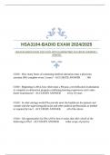 HSA3104-BADIO EXAM 2024/2025 WITH GUARANTEED ACCURATE ANSWERS |VERIFIED 