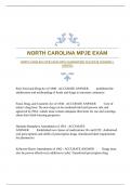 NORTH CAROLINA MPJE EXAM WITH GUARANTEED ACCURATE ANSWERS |VERIFIED