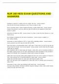 NUR 160 HESI EXAM QUESTIONS AND ANSWERS.