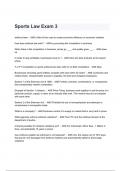 Sports Law Exam 3 Questions with correct Answers 2024( A+ GRADED 100% VERIFIED).