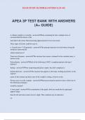 APEA 3P TEST BANK WITH ANSWERS (A+ GUIDE)