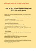 USC BUAD 307 Final Exam Questions With Correct Answers