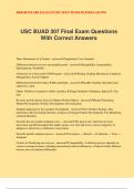 USC BUAD 307 Final Exam Questions With Correct Answers