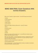 BSNC 5000 FINAL Exam Questions With Correct Answers.