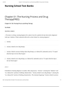 NUR 3227 Nursing School Test Banks (The Nursing Process and Drug Therapy)