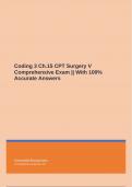 Coding 3 Ch.15 CPT Surgery V Comprehensive Exam || With 100% Accurate Answers