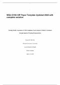 WGU D156 HIP Paper Template Updated 2024 with complete solution