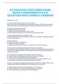 2023 PEDS ATI PROCTORED EXAM QUESTIONS WITH CORRECT ANSWERS