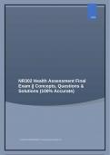 NR 302 EDAPT Health Assessment Comprehensive Test BUNDLE || With Complete Questions & All Correct Answers (Graded A+)