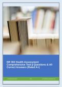 NR 302 Health Assessment Comprehensive Test || Questions & All Correct Answers (Rated A+)