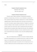 Compassion Through Communication Always NR451 Captstone iCAREPaper.docx  NR451  Compassion Through Communication Always  Chamberlain College of Nursing  NR451 RN Capstone Course  Compassion Through Communication Always  This paper is going to explain the 