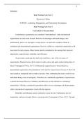 ARGETP Ideal Nursing Unit  Part 1 edited.docx  NUR4201  Ideal Nursing Unit: Part 1  Rasmussen College  NUR4201: Leadership, Management, and Professional Development  Ideal Nursing Unit: Part 1  Centralized or Decentralized  Centralization organizations ar