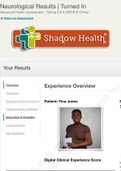 NSG 516 Neurological _ Completed _ Shadow Health 4 - Tina Jones | NSG516 Shadow Health 4_Education and Empathy - Tina Jones