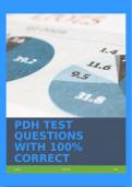 PDH TEST QUESTIONS WITH 100% CORRECT ANSWERS!!