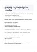  CNUR 400: Unit 6 Cultural Safety Training Exam Questions Correctly Answered.